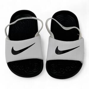 Nike Kawa Slide (Toddler) – White & Black